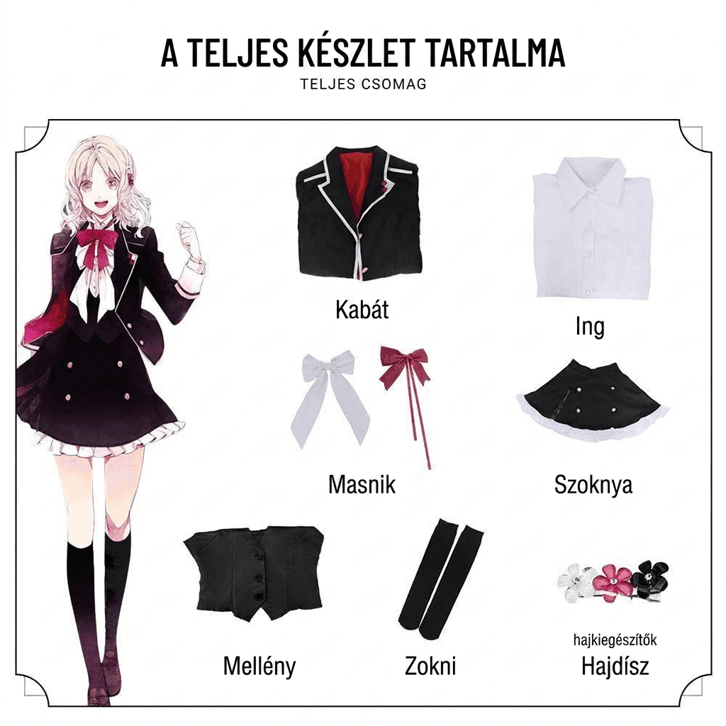 Diabolik Lovers Yui Komori Iskolaegyenruha — 1