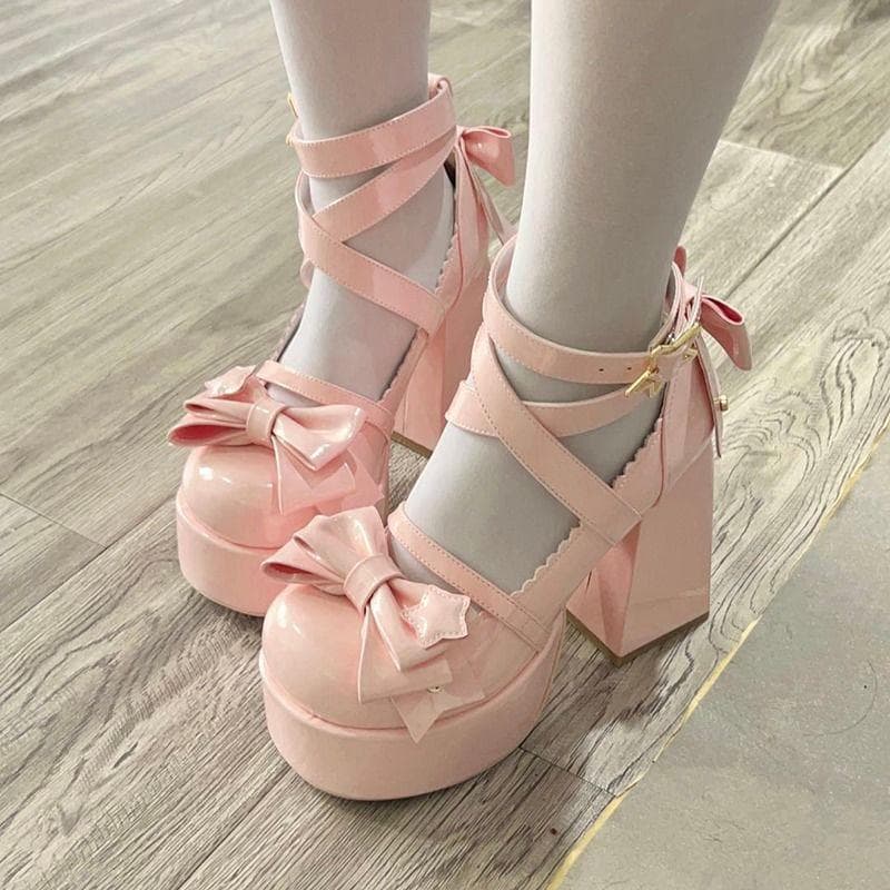 Kawaii Lolita Masnis Platform Szandál — 4
