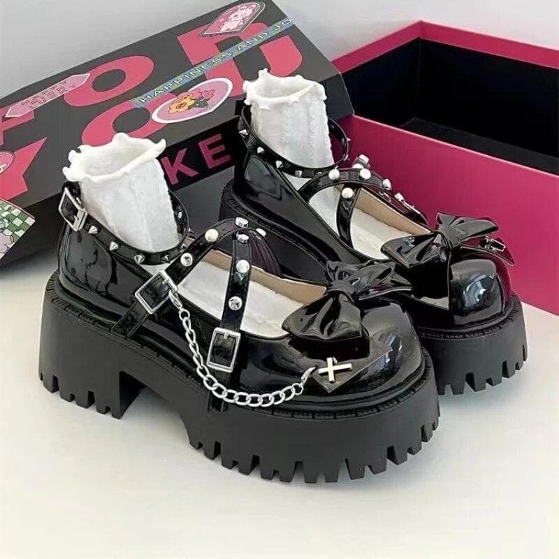 Gothic Lolita Keresztes Láncos Mary Jane — 1