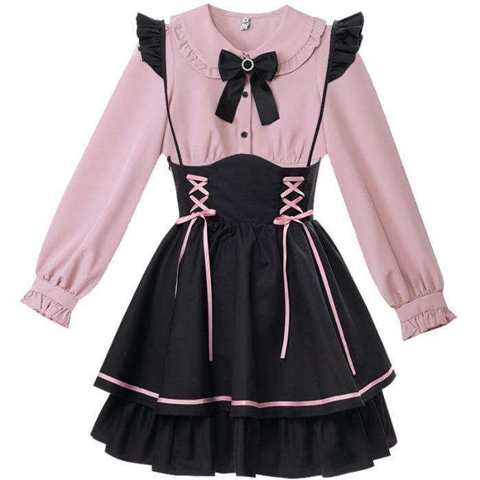 Édes Lolita Hercegnő Szett — Ing + Kantáros Szoknya — 3