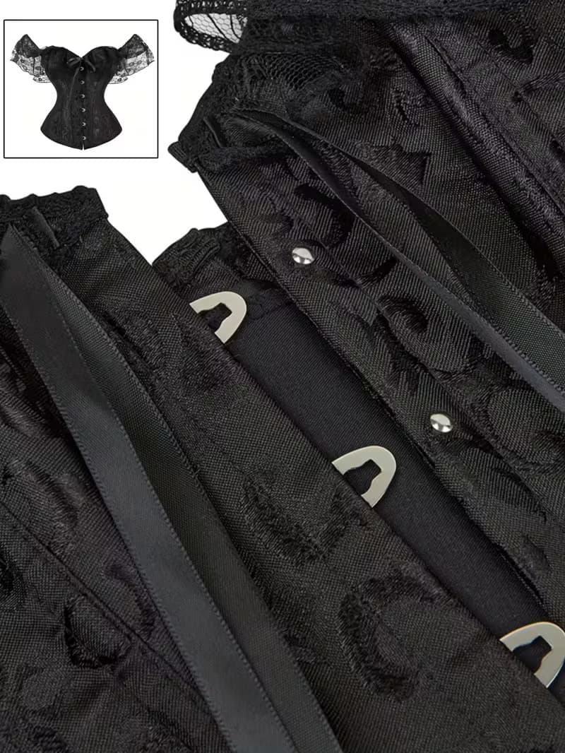 Jacquard Csipkés Fűzős Derékformáló — 3