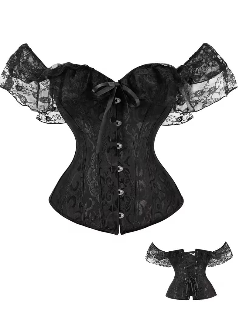 Jacquard Csipkés Fűzős Derékformáló — 1